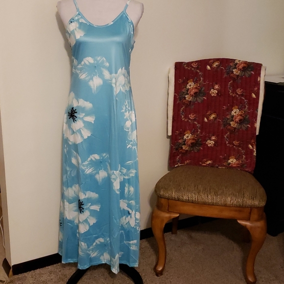 NEW Summer Flowing Maxi Lake Blue FloRAL - Picture 4 of 8